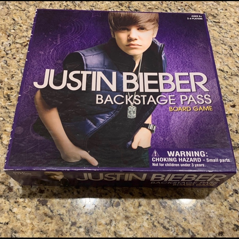 Justin Bieber Backstage Pass Board Game